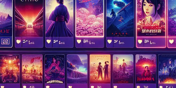 A modern digital interface for an adult entertainment platform featuring diverse film genres and a cozy, private atmosphere.